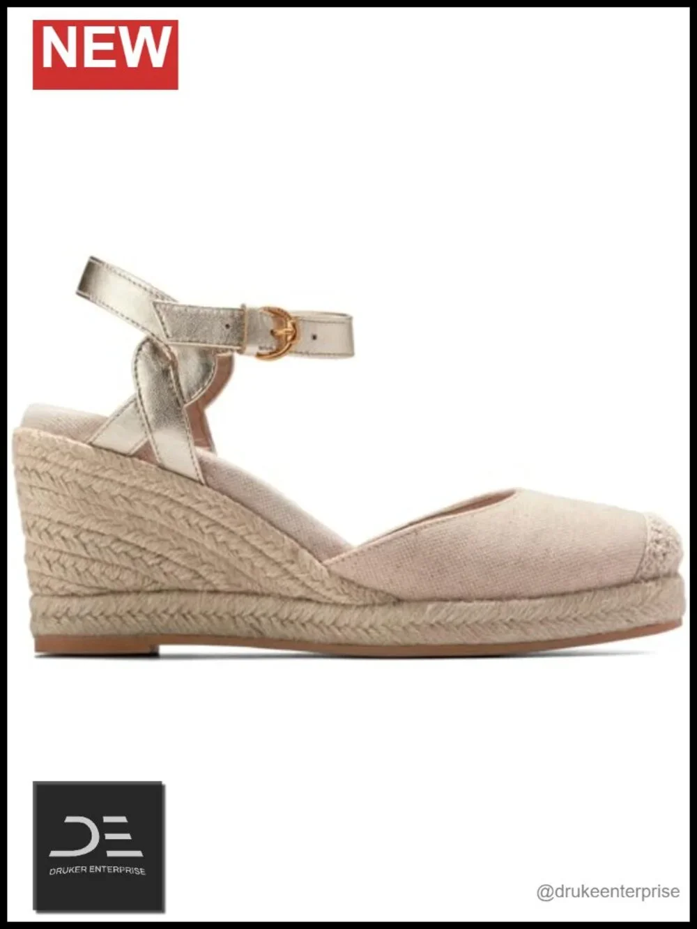 Cole Haan Cloudfeel Espadrille Wedge 80mm Women's Sandal Ankle Strap